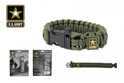 U.S. Army OD Green Paracord Bracelet small