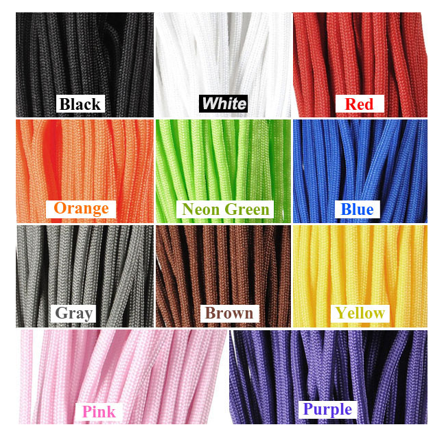 100FT 550lb Nylon Paracord color styles