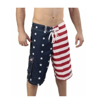 American Flag Board Shorts small