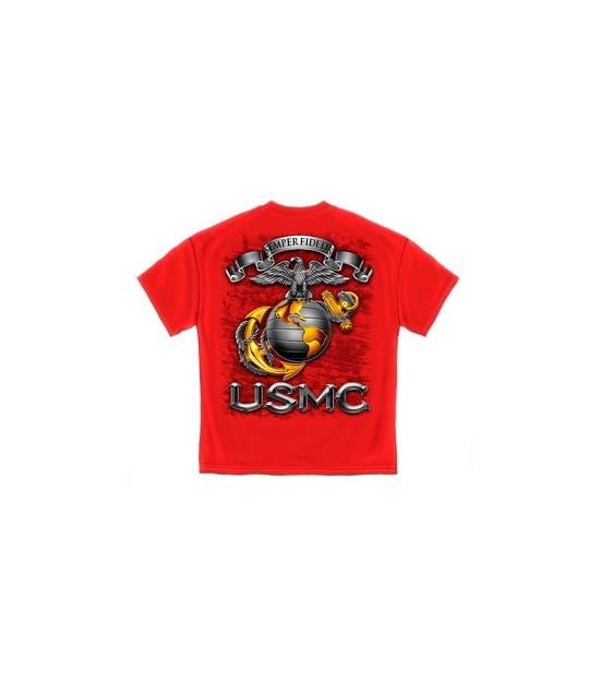USMC Semper Fidelis Red T-Shirt USMC Semper Fidelis Red T-Shirt