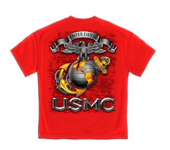 USMC Semper Fidelis Red T-Shirt small