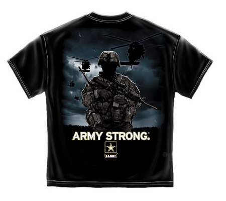 Army Strong Soldier Black T-Shirt smalls